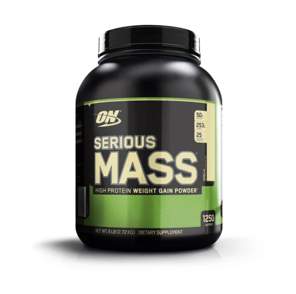 Optimum Nutrition, Serious Mass, Weight Gainer Protein Powder, Vanilla, 6.lb